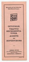 SOO Lines Railroad Officials Traffic Representatives Agents Supervisors 1945 - £20.52 GBP