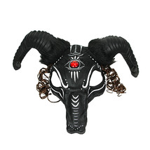 Voodoo Witch Doctor Goat Head Mask Halloween Costume Masquerade Accessory - £36.42 GBP