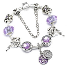 CHEILOYS Authentic Silver Color Lovely Charm Bracelets With Butterfly Beads Brac - £11.39 GBP
