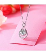 1 Ct Moissanite Diamond Infinity Pendant Necklace 925 Sterling Silver MF... - $479.17 CAD