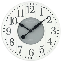  Large White, Rich Grey &amp; Silver 24&quot; Oversized Wall Clock , Quartz Movem... - $62.26