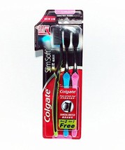 Colgate Slim Soft Charcoal Toothbrush Soft &amp; Fine Bristles 0.01mm, Pack ... - £13.55 GBP