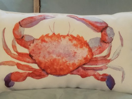 Lava Pillows W Crab 24&quot; X 14&quot; Throw Polyester Pillow - £31.61 GBP
