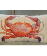 Lava Pillows W Crab 24&quot; X 14&quot; Throw Polyester Pillow - £31.57 GBP