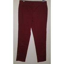 Soft Surroundings Burgundy Metro Legging Pull-On Pants Jeggings Snaps Si... - £19.69 GBP