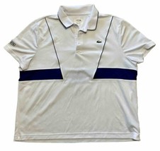 Men’s Lacoste Sport Novak Djokovic White Tennis Polo Shirt Size 3XL Performance - £31.15 GBP