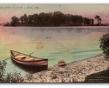 Vista Di Isola Da Riva Trasparente Lago Indiana IN Mano Colorato DB Cart... - £6.36 GBP
