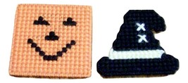 Halloween Magnet, Fridge, Needlepoint, Handmade, Holiday, Plastic Canvas  - £4.78 GBP