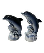 Vintage Florida Souvenir Porpoise Dolphin Animal Salt and Pepper Shakers... - $8.69