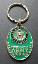 ARMY USA KEYRING KEY CHAIN RING KEYCHAIN 1.6 X 1.25 INCHES EMBOSSED US - $7.91