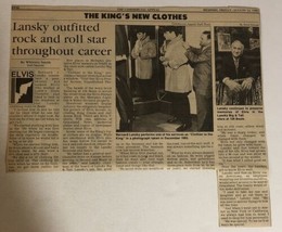 1987 Elvis Presley Lansky Outfitted Rock N Roll Vintage Article Ephemera  ART2 - $5.93