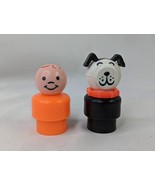 Fisher Price Little People Dog Red Collar Orange Body Boy Plastic Lot - $9.86