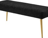 Taper Leg, 44&quot;W, Black, Ball And Cast Upholstered Bench - $93.99