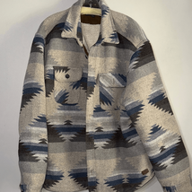 Jachs New York Jacket Aztec Wool Blend Shirt Jacket Sherpa Lined Size XL - $58.80