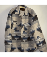Jachs New York Jacket Aztec Wool Blend Shirt Jacket Sherpa Lined Size XL - $1,082.36 MXN
