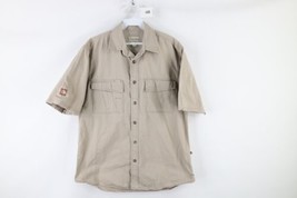 Vintage Cabelas Mens Medium Faded Double Pocket Ripstop Collared Button Shirt - £31.02 GBP
