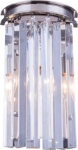 Wall Lamp Sconce SYDNEY 2-Light Silver Gray Polished Nickel Royal-Cut Crystal - £334.93 GBP