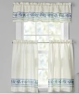 Pioneer Woman ~ Three (3) Piece Curtain Set ~ HATTIE BORDER ~ 30&quot; x 36&quot; ... - £37.46 GBP
