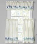 Pioneer Woman ~ Three (3) Piece Curtain Set ~ HATTIE BORDER ~ 30&quot; x 36&quot; ... - $64.14 CAD