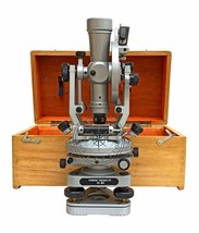 Inspection Surveying Theodolite Alidade With Wood Box Transit Alidade In... - £208.82 GBP