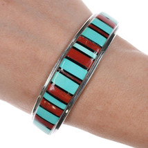 6.75&quot; Native American Sterling inlaid bracelet - $576.92