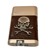 Vintage Lighter Skull Crossbone Wrenches Evil Working But Needs Fluid - $25.99 CAD