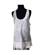 Narcisco Rodriguez Ivory Sheer Slub Silk Organza Scoop Camisole Tank Blo... - $51.04 CAD