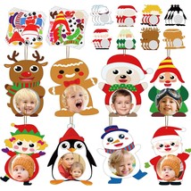 32Pcs Christmas Character Picture Frame Ornament Craft Kits Kids Christmas Hangi - £12.70 GBP