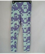 New LuLaRoe Disney One Size Leggings Lt. Blue &amp; Lavender W/ Minnie Mouse - $21.50 CAD