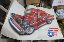 Vintage 1995 1957 Chevrolet see through clear Poster 23 1/2 x 36 inches - £21.70 GBP