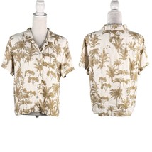 Havana Jack&#39;s Cafe Hawaiian Button Down Shirt Linen XL - £22.33 GBP