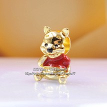 2022 Autumn Release Disney Winnie the Pooh Bear Charm 14K Gold plated &amp; Enamel  - £13.27 GBP