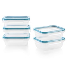 Snapware Total Solution 10-Pc Plastic Food Storage Containers Set, 3-Cup Rectang - £22.96 GBP