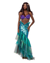 Roma Mesmerizing Mermaid 2pc Sequin Purple &amp; Aqua Costume 6184 - £102.80 GBP