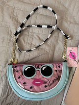 Betsey Johnson Luv LbTootie Watermelon Slice crossbody purse bag New! - £28.12 GBP