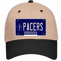 Pacers Indiana State Novelty Khaki Mesh License Plate Hat - £23.17 GBP
