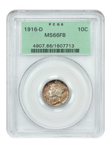 1916-D 10C PCGS MS66FB (OGH) - $86,572.50