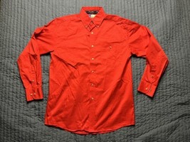 Wrangler George Strait Collection Long Sleeve Button Up Shirt Men’s Medium Red - £15.76 GBP