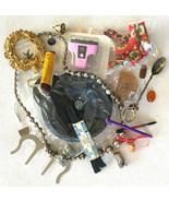 Junk Drawer Lot-Random Cool Stuff Vtg Figurine Necklace Spoon Needle-Wom... - $23.36