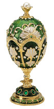Faberge Enameled Egg Larissa Replica - £62.99 GBP