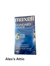 Maxell T-120 STD - Standard Grade Videocassette (1 VHS Blank Tape) 6 Hours in EP - £5.82 GBP