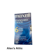 Maxell T-120 STD - Standard Grade Videocassette (1 VHS Blank Tape) 6 Hou... - $139.76 MXN