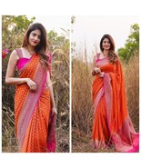 Zari Weaving Lichi Silk Saree, Wedding Saree, Gift for Her - £45.52 GBP