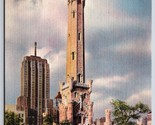Famous Water Tower Chicago Illinois IL UNP Unused Linen Postcard I15 - $2.92