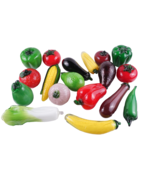 OFFER !!!   Murano Style Glass Vegetable  Lot of 18 Vintage Decor - $54.77 CAD