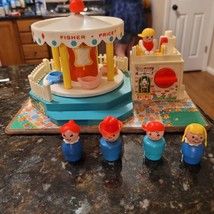 Fisher Price Play Family Merry Go Round #111 1972 Complete w/4 Little People - $89.95
