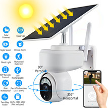 1080P Solar Wifi Security Camera Pan Tilt Surveillance System With Solar... - $119.99