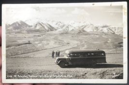 VTG 1952 RPPC Mt McKinley National Park Bus Polychrome Pass Real Photo Postcard - £11.00 GBP