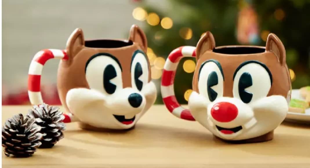 Disney 2021 Walts Holiday Lodge Chip n Dale Mug Set Jumbo Mugs Each mug holds - $74.20