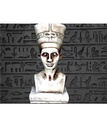Queen Nefertiti handcrafted Stone Bust, Egyptian Art  Grey handmade Art ... - $237.34 CAD